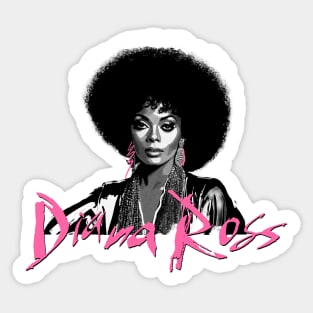 DIANA ROSS 80S GLAM STYLE Sticker